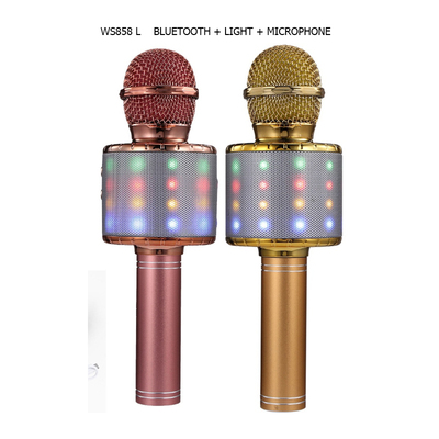 WS858L  bluetooth + light +karaoke Microphone