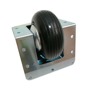 Bear 150kg Heavy Duty Steel Recessed Castor with 80mm Diameter Black Wheel.