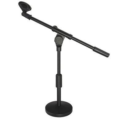 Height adjustable table microphone stand