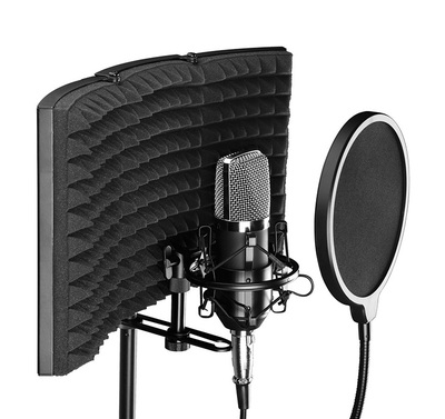 Microphone reflexion filter vocal booth